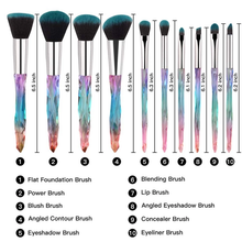 Cargar imagen en el visor de la galería, Diamond Crystal Premium Makeup Brush Set Kit