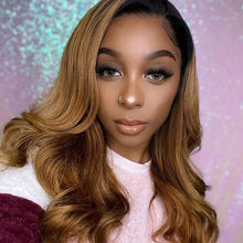 Load image into Gallery viewer, "Meet Fancy" Honey Brown Ombre Lace Wig