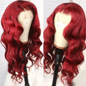 "Meet Rudy Red" 13x6 Lace Front Body Wave Virgin Human Hair Wig